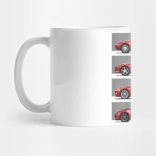 The four generations of the classic roadster convertible sports car Mug